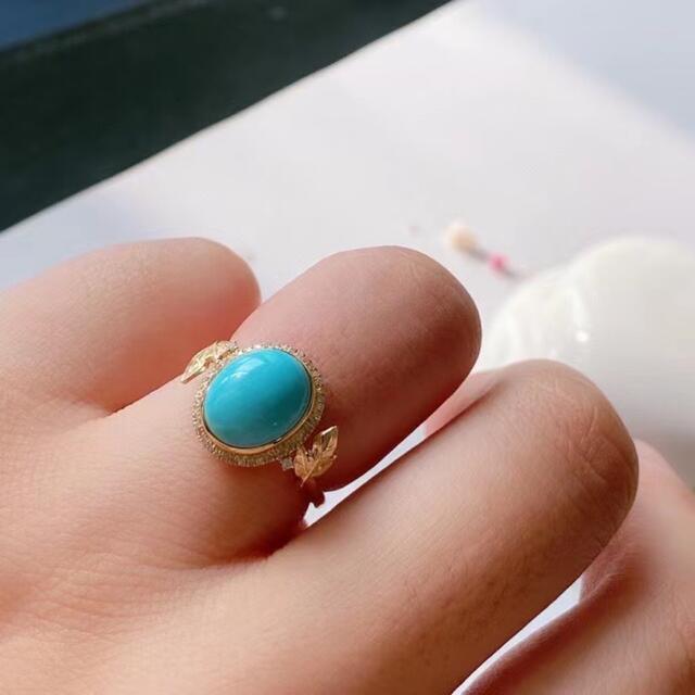 即納-96時間限定 10.8mm 天然無処理 ターコイズ トルコ石 花彫り