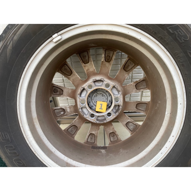 トヨタ(トヨタ)のプラド　150後期　純正　ホイール　タイヤ　19インチ　４本　ナット付き 自動車/バイクの自動車(タイヤ・ホイールセット)の商品写真