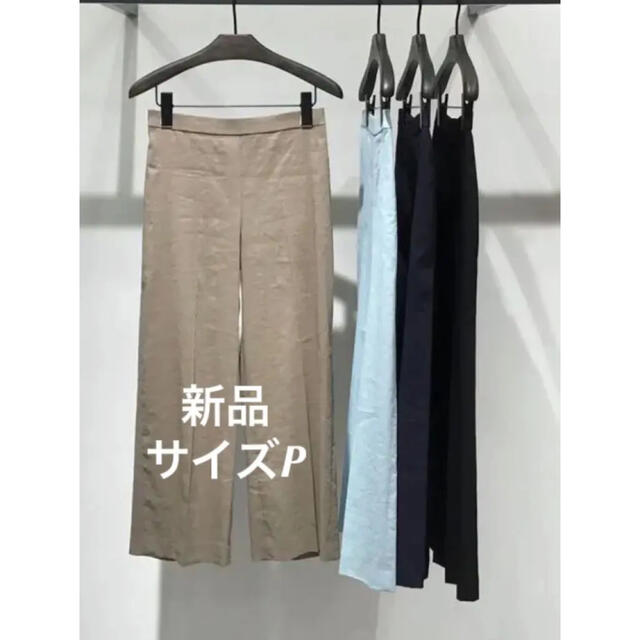 新品 theory 20SS Crunch ワイドプルオンパンツ ペブル P - クロップド