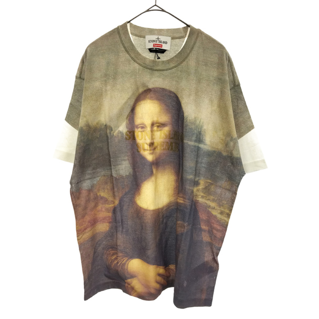 SUPREME シュプリーム 22SS×STONE ISLAND S/S Top Mona Lisa ストーンアイランド モナリザ フォトプリント 半袖Tシャツ マルチ57センチ肩幅