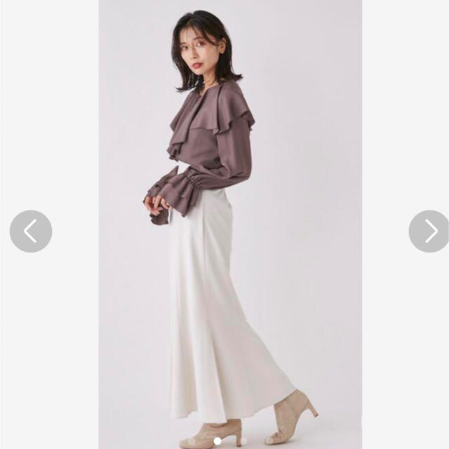 FRAY I.D(フレイアイディー)の新品　フレイアイディー　ハイウエストマーメイドスカート　ホワイト　0サイズ レディースのスカート(ロングスカート)の商品写真