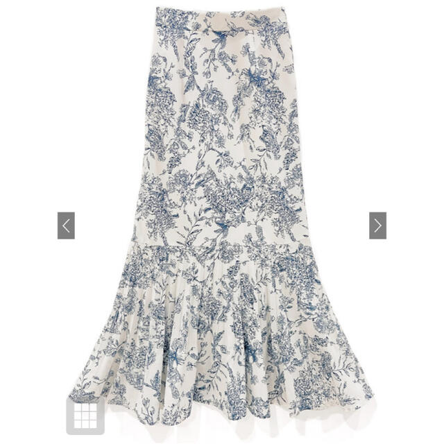 GRL(グレイル)の花柄プリーツ切替マーメイドスカート レディースのスカート(ロングスカート)の商品写真