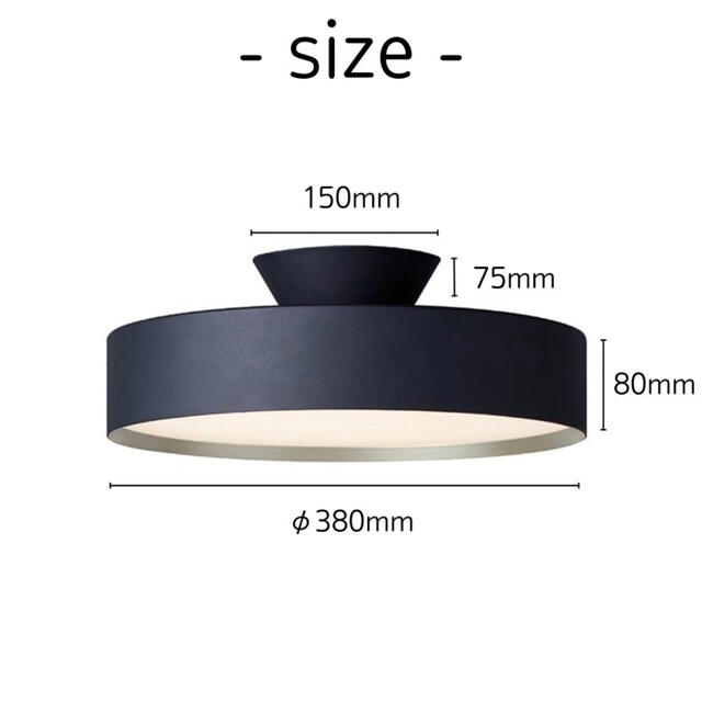 新品未使用/Glow 5000 LED-ceiling lamp ブラック12畳 インテリア/住まい/日用品のライト/照明/LED(天井照明)の商品写真