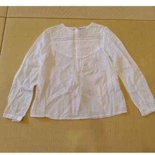 ザラキッズ(ZARA KIDS)の女の子　白ブラウス  ZARA 120-128cm(ブラウス)