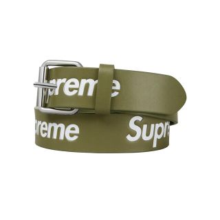 シュプリーム(Supreme)のSupreme Repeat Leather Belt "Olive"(ベルト)