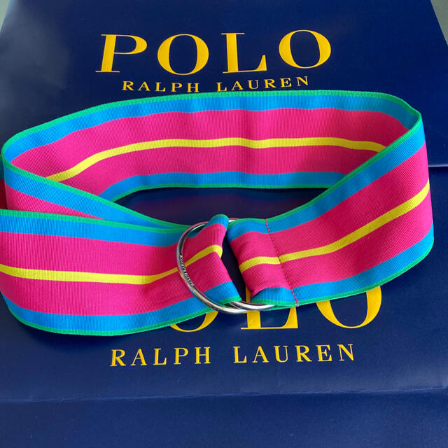 POLO RALPH LAUREN(ポロラルフローレン)のポロラルフローレン　ベルト幅広でカラフル レディースのファッション小物(ベルト)の商品写真