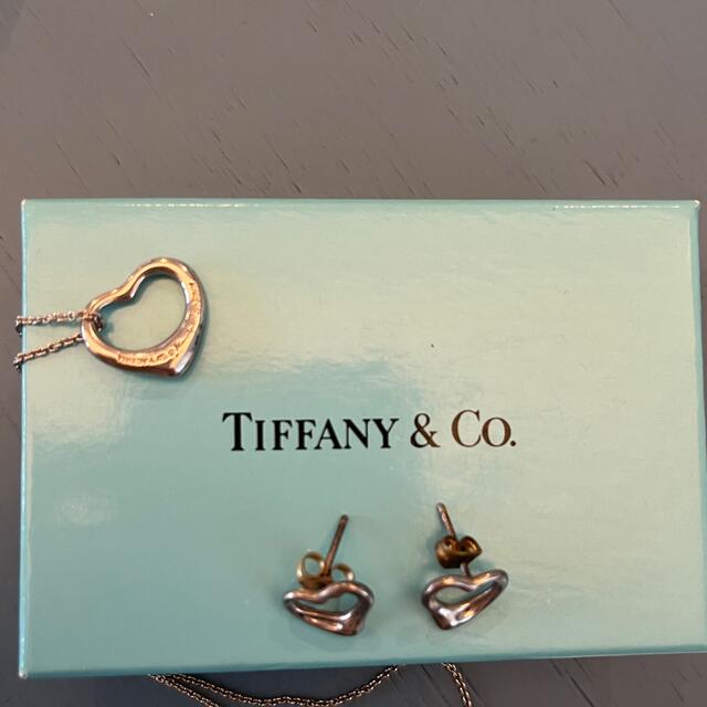 Tiffany ティファニー　オープンハート　ネックレス ピアス　セット