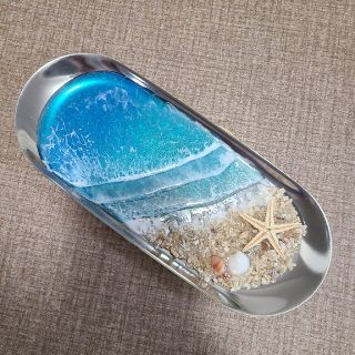 レジンアート キャッシュトレイ 海の通販|ラクマ