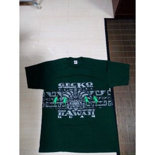 ジャージーズ(JERZEES)の90s hawaii ハワイ Tシャツ 緑 USA製 ビンテージ グアム ビーチ(Tシャツ/カットソー(半袖/袖なし))