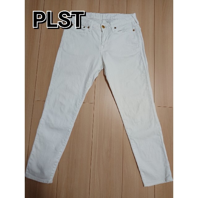 PLST(プラステ)のPLST/パンツ/size25/ホワイト/白/プラステ/春夏ストレッチ素材 レディースのパンツ(カジュアルパンツ)の商品写真