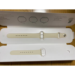 アップルウォッチ(Apple Watch)の【 新品未使用 】Apple Watch スポーツバンド　純正　ホワイト(腕時計(デジタル))