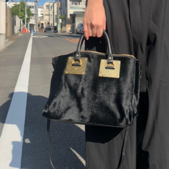 レディースソフィーヒュルムSOPHIE HULMEのレアなハラコ素材BAG