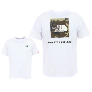 ザノースフェイス(THE NORTH FACE)のXXL ノースフェイス スクエアカモフラージュTシャツ NT32158 W 白(Tシャツ/カットソー(半袖/袖なし))