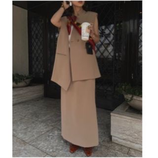 アメリヴィンテージ(Ameri VINTAGE)のきぃこ様専用 OTONA WRAP VEST SET UP DRESS Mサイズ(ベスト/ジレ)