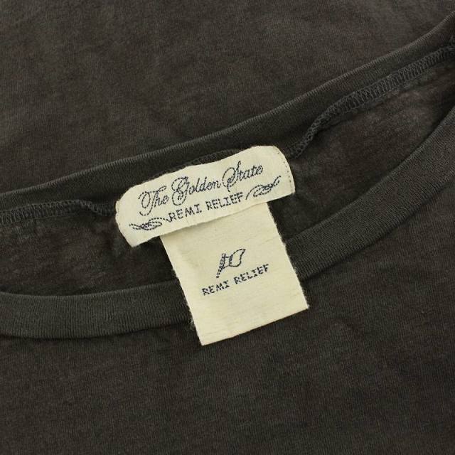 REMI RELIEF(レミレリーフ)のレミレリーフ Tシャツ カットソー 半袖 プルオーバー オーバサイズ F 茶色 レディースのトップス(Tシャツ(半袖/袖なし))の商品写真