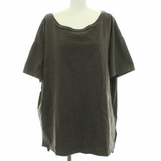 レミレリーフ(REMI RELIEF)のレミレリーフ Tシャツ カットソー 半袖 プルオーバー オーバサイズ F 茶色(Tシャツ(半袖/袖なし))