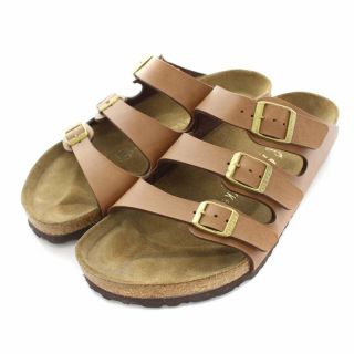 ビルケンシュトック(BIRKENSTOCK)のビルケンシュトック フロリダ サンダル ベルト フェイクレザー 27cm 茶(サンダル)