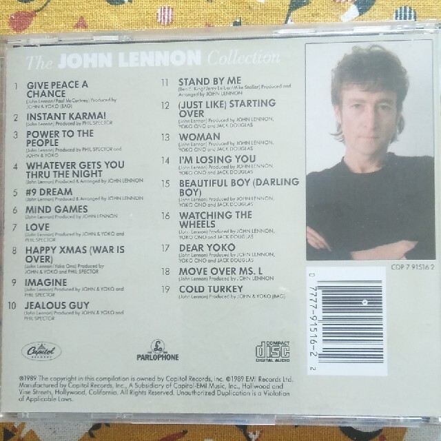 KAPITAL(キャピタル)のジョン・レノン、コレクションCD エンタメ/ホビーのCD(ポップス/ロック(洋楽))の商品写真