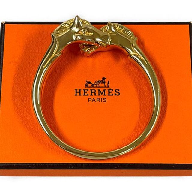 H - 27733/ HERMES シュバル Wホース バングル ブレスレット バングル