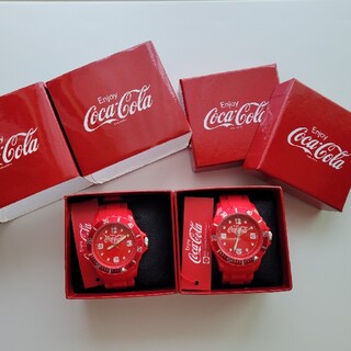 コカコーラ(コカ・コーラ)の【新品未使用】コカ・コーラの腕時計  2個セット(その他)