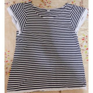 ユニクロ(UNIQLO)のユニクロ☆子供服☆ボーダーレースカットソー〈130〉(Tシャツ/カットソー)