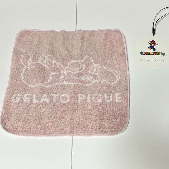 gelato pique(ジェラートピケ)のジェラートピケ ヨッシー ハンドタオル ステッカー マリオ ノート ショッパー レディースのファッション小物(ハンカチ)の商品写真