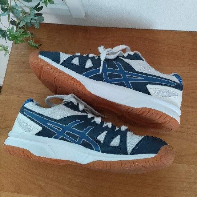 asics(アシックス)のアシックス　シューズ　TSY102　青　24.0cm キッズ/ベビー/マタニティのキッズ靴/シューズ(15cm~)(スクールシューズ/上履き)の商品写真