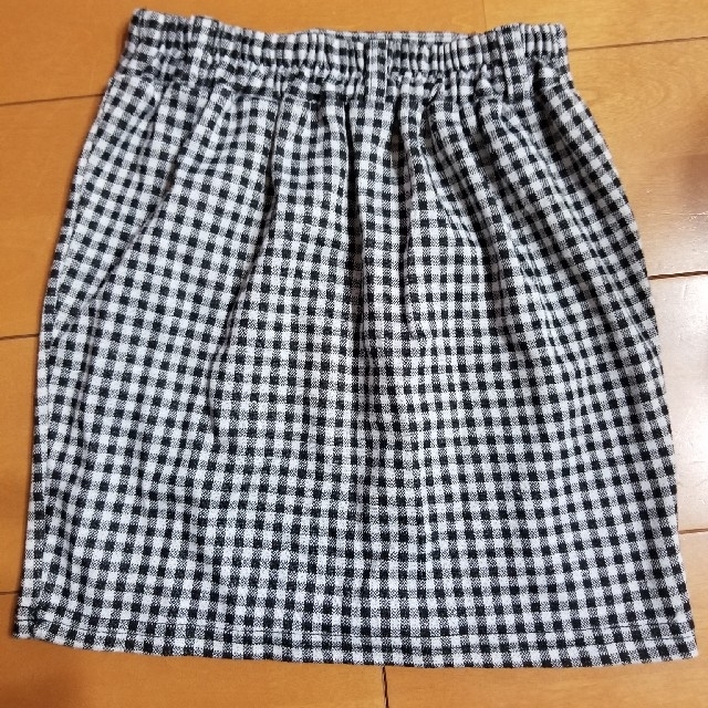 スカート  タイトスカート 140 ギンガムチェック キッズ/ベビー/マタニティのキッズ服女の子用(90cm~)(スカート)の商品写真