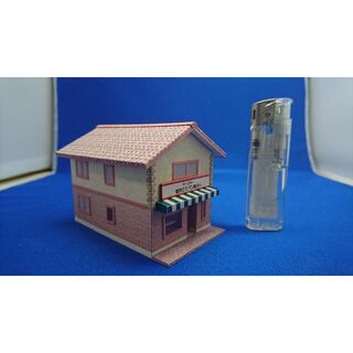 ◆オリジナル店舗建築模型08◆スケール1/150 Nゲージ　雑貨　鉄道模型(鉄道模型)
