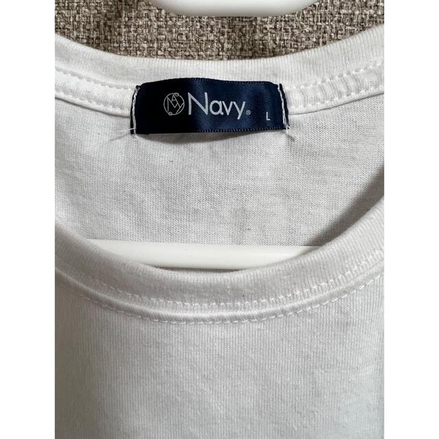 Navy プリントTシャツLサイズ メンズのトップス(Tシャツ/カットソー(半袖/袖なし))の商品写真