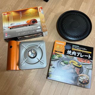 イワタニ(Iwatani)の【セット売り】イワタニ達人シリーズ焼肉プレート&スーパー達人スリムカセットコンロ(ストーブ/コンロ)