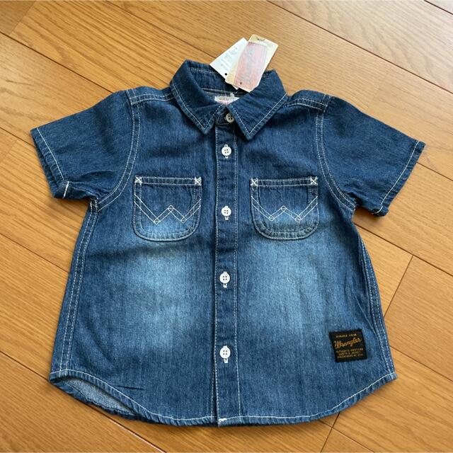 新品未使用　Wrangler  デニムシャツ　95サイズ キッズ/ベビー/マタニティのキッズ服女の子用(90cm~)(ブラウス)の商品写真