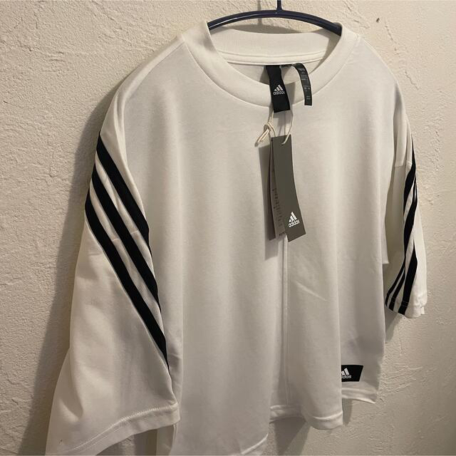 adidas(アディダス)の新品アディダスホワイトTシャツレディース レディースのトップス(Tシャツ(半袖/袖なし))の商品写真