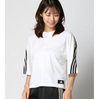 アディダス(adidas)の新品アディダスホワイトTシャツレディース(Tシャツ(半袖/袖なし))