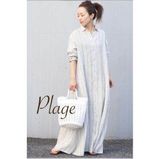 Plage Linen Flaredリネンフレアワンピース36
