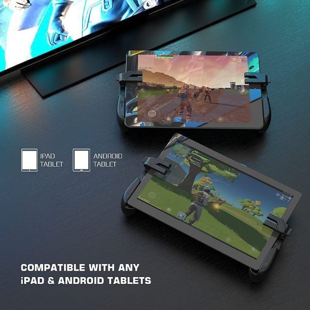 iPad/タブレット用PUBGコントローラー、6本指ゲームジョイスティックトリガ 2