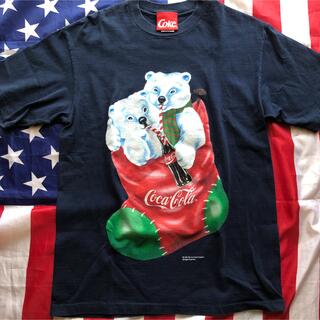 コカコーラ(コカ・コーラ)のCoca-Cola Tシャツ　USA製 95年製　vintage 企業物(Tシャツ/カットソー(半袖/袖なし))
