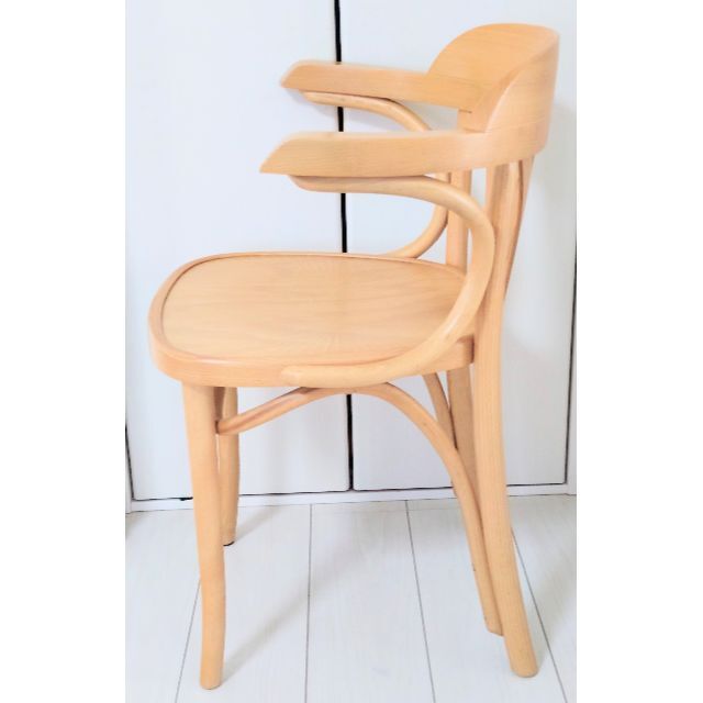 良品 OLIVER オリバー社　木製椅子　肘掛け付き　曲げ木チェア