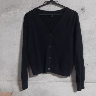 ユニクロ(UNIQLO)のUNIQLO　カーディガン　黒(カーディガン)