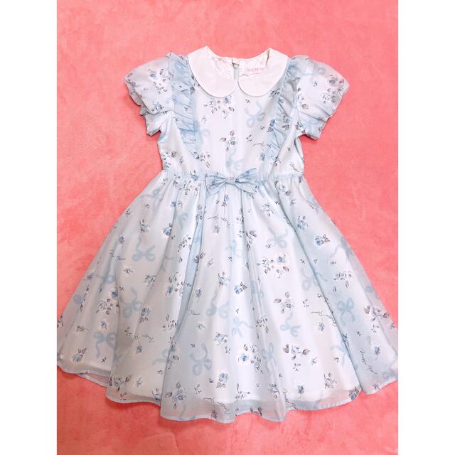 mezzo piano(メゾピアノ)のmezzo piano 花柄ワンピース　ドレス キッズ/ベビー/マタニティのキッズ服女の子用(90cm~)(ドレス/フォーマル)の商品写真