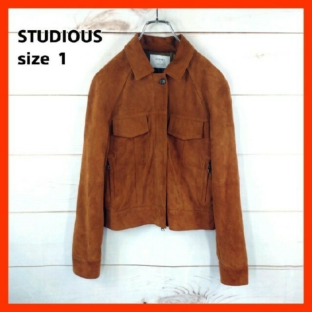 STUDIOUS(ステュディオス)の「上質な雰囲気♪柔らかな手触りが◎」STUDIOUSレザージャケット レディースのジャケット/アウター(ブルゾン)の商品写真