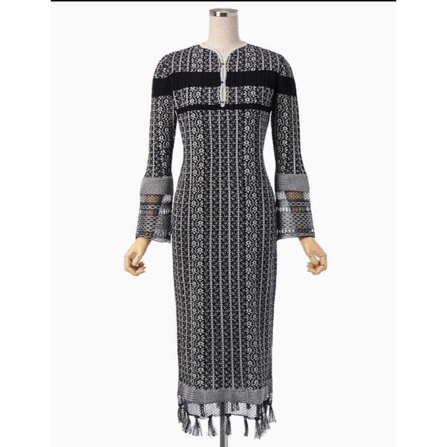 amerivintage値下げ mame Rib Jacquard Pedicel Knit Dress