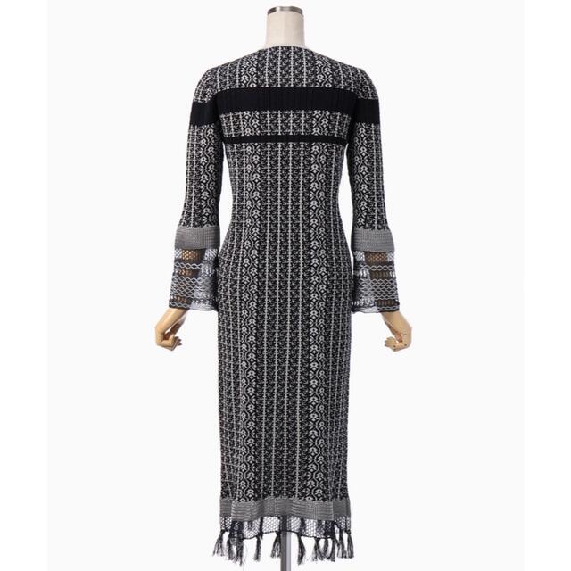 mame(マメ)の値下げ mame Rib Jacquard Pedicel Knit Dress レディースのワンピース(ロングワンピース/マキシワンピース)の商品写真