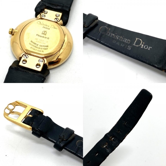 Christian Dior(クリスチャンディオール)のクリスチャンディオール 153-3 7P ダイヤ ブラックムーン 腕時計 レディースのファッション小物(腕時計)の商品写真