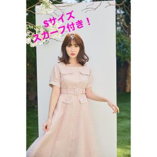 ハーリップトゥ(Her lip to)のClassic Tweed Belted Dress Sサイズ(ひざ丈ワンピース)