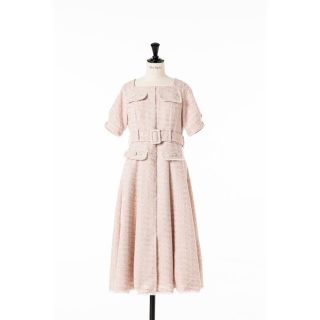 Herlipto Classic Tweed Belted Dress