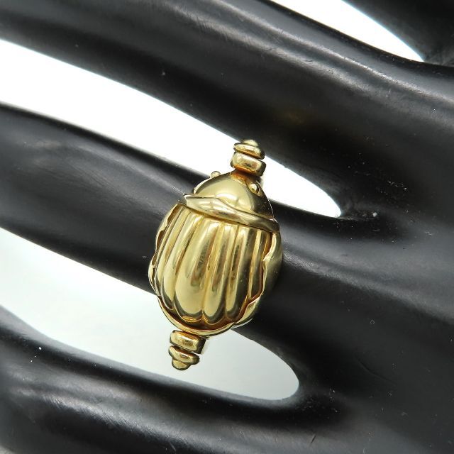 Tiffany & Co.(ティファニー)の極希少 美品 ティファニー ゴールド スカラベ リング 回転式 LL54 レディースのアクセサリー(リング(指輪))の商品写真