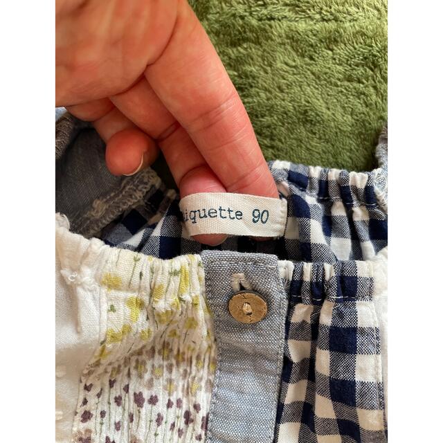 Biquette(ビケット)のBiquette(ビケット)チュニック風トップス、Tシャツ　90 セット キッズ/ベビー/マタニティのキッズ服女の子用(90cm~)(Tシャツ/カットソー)の商品写真