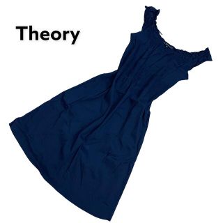 セオリー(theory)のお買い得✨Theory ワンピース ノースリーブワンピース ネイビー(ひざ丈ワンピース)