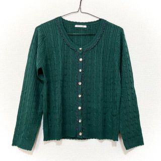 アクシーズファム(axes femme)のaxes femme アクシーズファム グリーン 長袖カーディガン＊.(カーディガン)